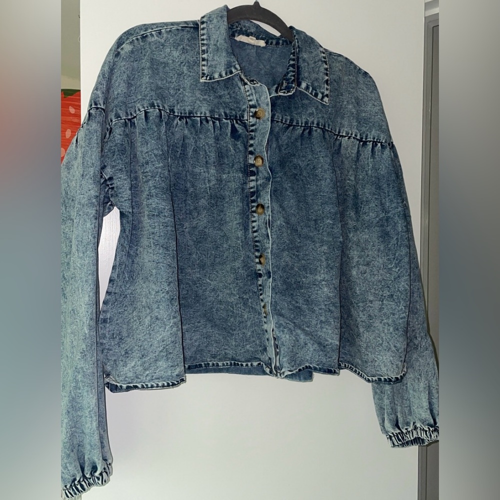 Promesa Washed Denim Top L - Picture 2 of 7